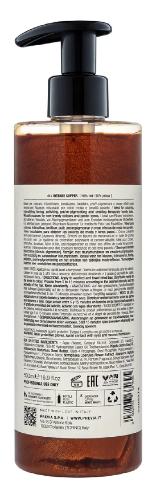 Маска-краска Previa DIRECT прямого действия Интенсивный медный, 500 мл