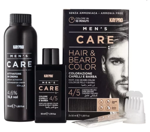 Набор MEN'S CARE для покраски волос и бороды Темно-каштановый