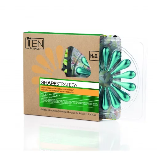 Потужні антицелюлітні шейпінг капсули-масло для тіла TEN Shape Strategy anti-cellulite capsules, 14 шт*4 мл