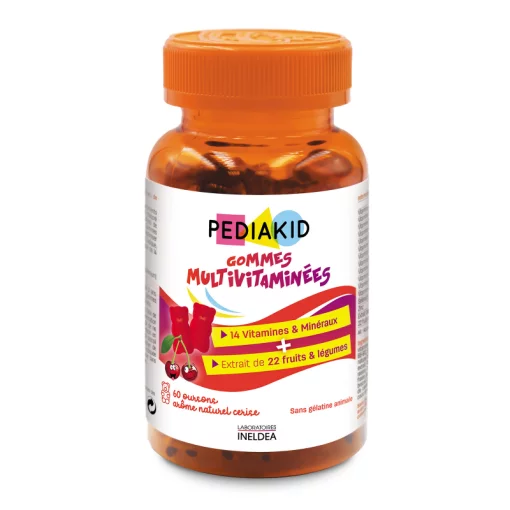 PEDIAKID МУЛЬТИВИТАМИНЫ МЕДВЕЖУЙКИ / GOMMES MULTIVITAMINEES, 60 жевательных витаминов
